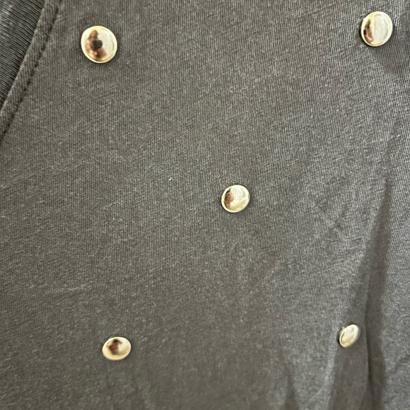 Size small studded tee shirt. Dark gray. Monrow brand. - Picture 3 of 5